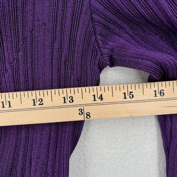 PAOLA BERNARDI Andressa Cropped Cardigan Small Purple Sparkle Knit Long Sleeve - Picture 11 of 12